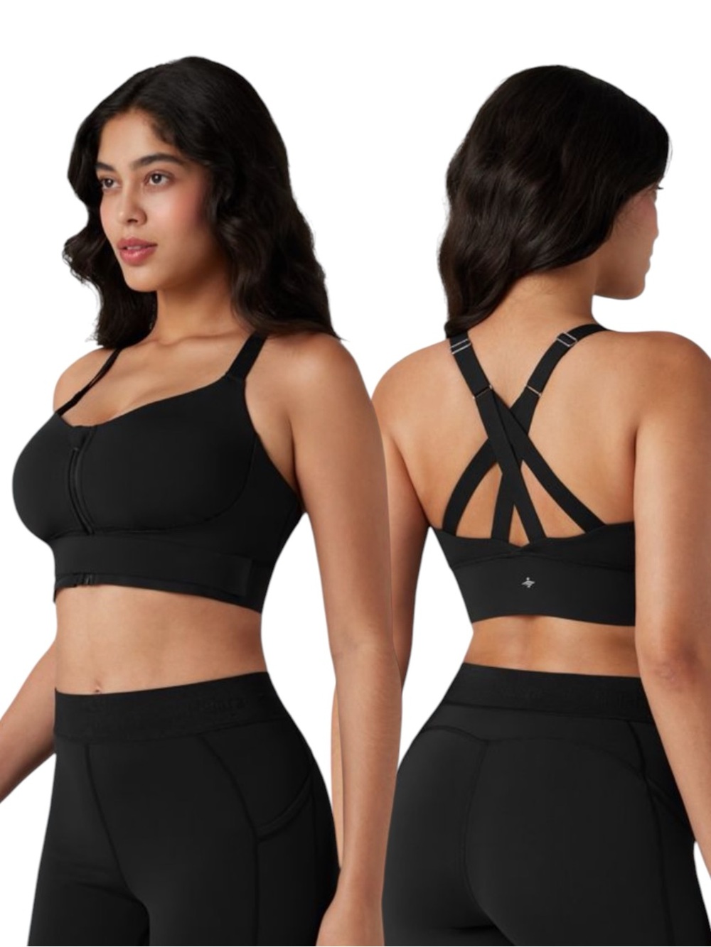 NWT Halara Black SpeedWave Quick Dry Medium Support Running Bra - Extra Small